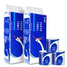 Wholesale Amazon Hot Sale Stock Small Moq Absorbent Standard Embossed Core Roll Hand Paper Toilet Tissue