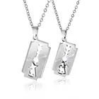 Wolf Craft Wolf Wholesale Shape Of Inside Letter Pendant Chain Necklace Jewelry For Men