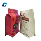 Custom mylar aluminum foil pouch nut Bags coffee beans ziplock stand up flat bottom packaging bag