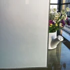 Shower Cabin Sliding Door Flat Curved White Color Tempered Glass