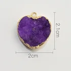 Natural Agate Pendants Natural Crystal Necklace Electroplate Gemstone Colourful Geode Agate Pendants