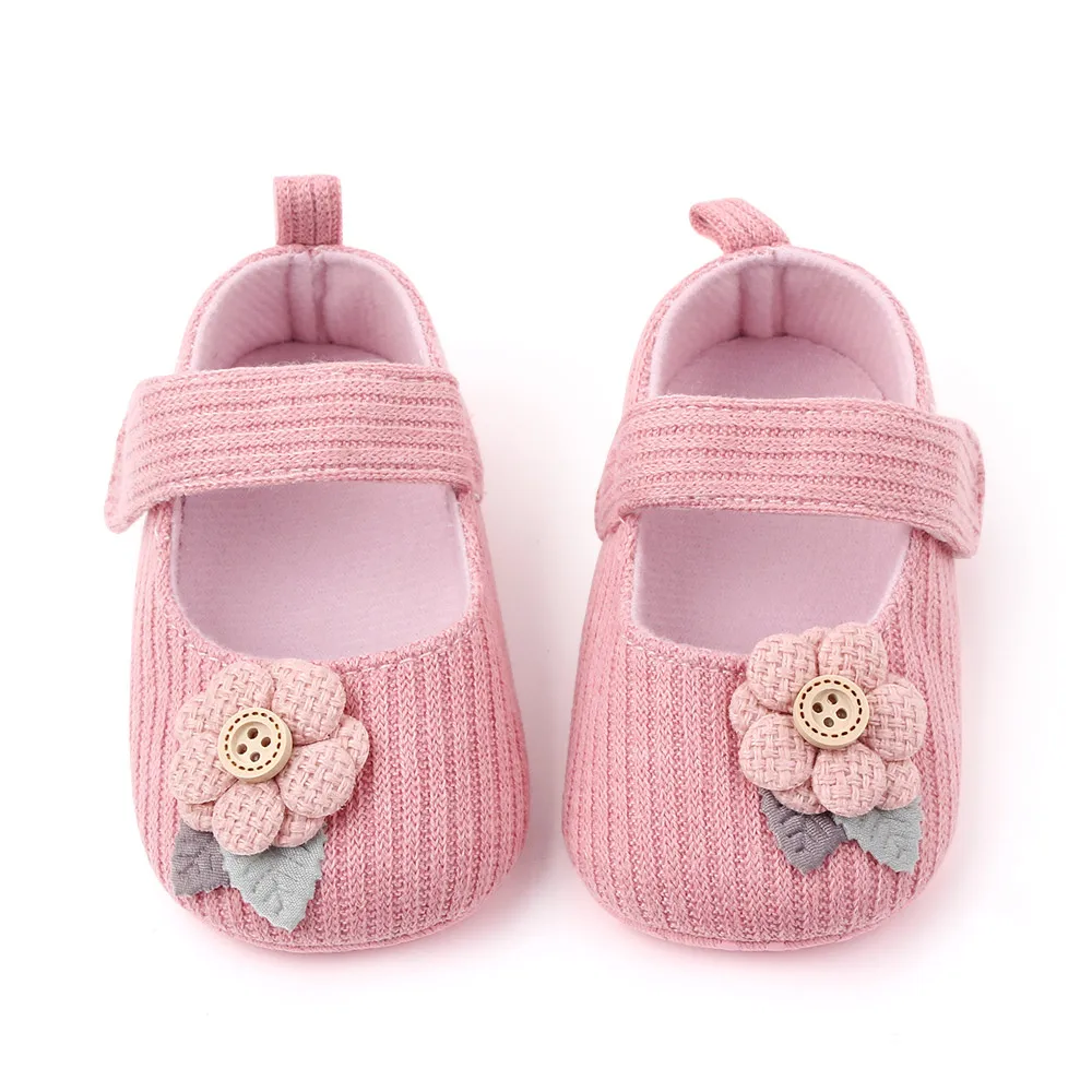 New Design Baby Shoes Girl Crochet Flower Soft Sole Infant Toddler Shoes Newborn Walking Shoes in Bulk 2025 manufacture