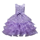 High Quality Children Frocks Party Wear Ruffles Tiered Girls Dresses