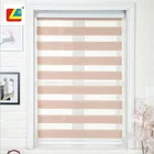100% polyester fabric day and night horizontal roller shade curtain double layer window zebra roller blind for living room