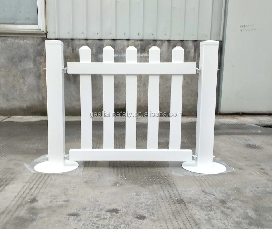 Picket Style Vinyl Pvc Portable Temporary Event Fence Panel With Free