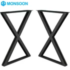 Modern Legs Modern Metal Table Legs Factory Modern Metal Square Dining Height Table X-Shape Base Legs Frame