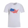online shopping high quality wholesale clothing USA flag printing cotton short sleeve crew t-shirts