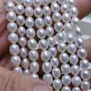 China Supplier Cultured strong luster rice drop shape AAAA luster pearl string For sale