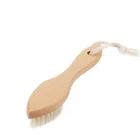 wooden bamboo bristle scrubbing brush cleaning for bath and bathtub floor
