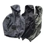 Oem Service Windbreaker Rain Outdoor Bike Wholesale Zipper Collar Waterproof men Softshell Jacket with hood