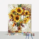 Crafts Graphy Various Sunflower Series DIY Oil Painting by Numbers 40x50 Acrylic for Kids