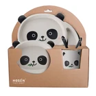 Good Price Food Grade 100% Melamine Bamboo Kids Dinnerware Set
