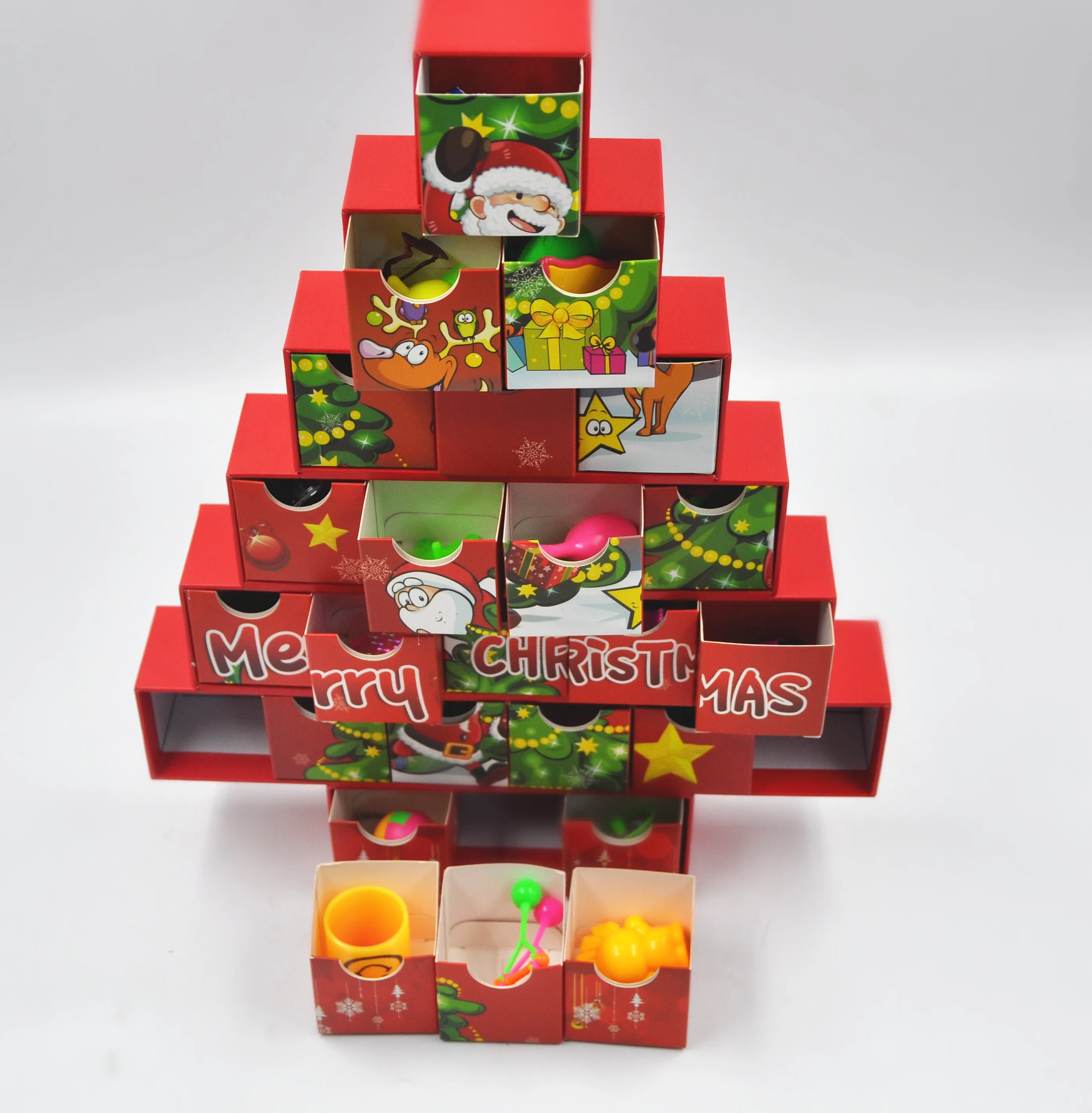 wholesale toys christmas cardboard gift box candy custom santa