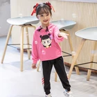 2019 fashion cute cartoon long sleeve cotton baby girls clothes clothing sets