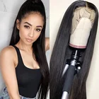 Wholesale Brazilian Hair straight Lace Front Wig natural color,Virgin Cuticle Aligned Human Hair Wig