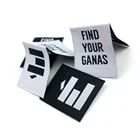 Cheap Custom Brand Name Logo 100% Polyester Central Fold Clothing Garment Woven Labels