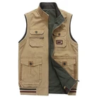 2019 two sides colour custom spring autumn cotton canvas multi-pocket photography outdoor leisure fishing vest