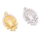 Lucky Jewelry Accessories Necklaces Making Gold Silver Colors Bead Micro Pave White CZ Pendant Virgin Mary Pendants