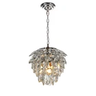Modern Cluster Strawberry Crystal Design Iron Beauty Graceful Farmhouse Chrome Small Pendant Light