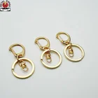 custom High quality Metal keychain snap hook with ring diy keychain supplies