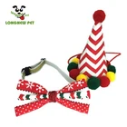 Christmas Dog Bandana Collar Hat Set Best Gift For Festival