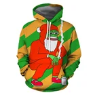 Custom Christmas Hoodies Muscle 3D Print Hoodie Sweater Jacket Pullover