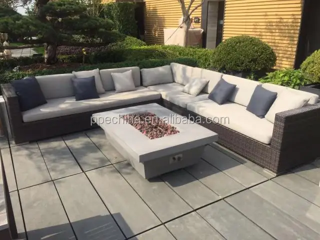 Villa Garden Outdoor  Propane Fire Pit Table /  Steel gas Fire pit