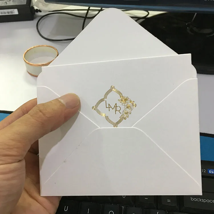 printed gift package foldable cardboard paper envelope packaging