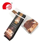 New Technology Quad Seal Pouch Aluminum Foil Snack Food Cookies Bag with Tin-tie