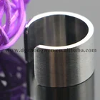 Ring Finger Custom 316L Stainless Steel Man's Jewelry Ring Fashion Silver Matte Cuff Finger Ring