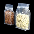 transparent snack pine nuts stand up packaging bag with zipper