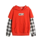 2020 spring trendy clothing child streetwear patchwork kids hoodie boy