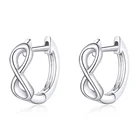 latest design fashion simple sterling silver earrings infinite love geometric hoop earrings