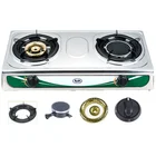 China home kitchen high pressure easy stainless steel 2 burner table commercial cook top gas stove, gas cooker