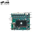 Intel ATOM D525 motherboard with 6 LAN / netwark port for firewall ITX-EM52H26B