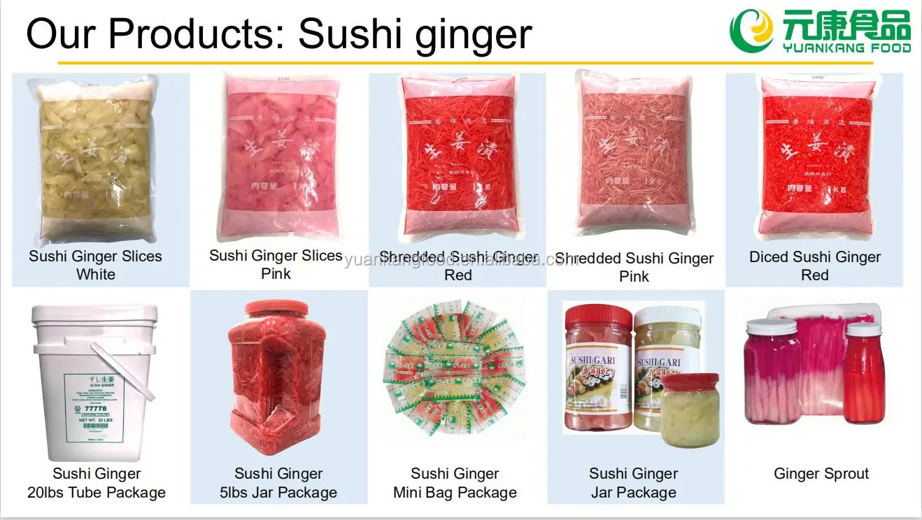 pickled sushi ginger gari 1kg polybag