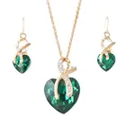 Small Order Western Hot Sale Bridal Jewelry Set Heart Diamond Crystal Bijoux Jewelry Set For Women 2020 Wholesale