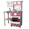 Pretend Role Play Activity Wooden Kids Kitchen Toy Cabinet Mixer Set
