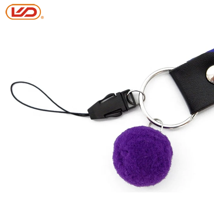 Promotion women funny nylon sublimation short keychain lanyard for keys
