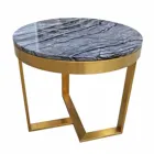 Brand new design stainless steel base modern side table and marble stone side table