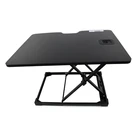 Black Laptop Table Executive Adjustable Desk, Ergonomic Office Desk Sit Stand Converter
