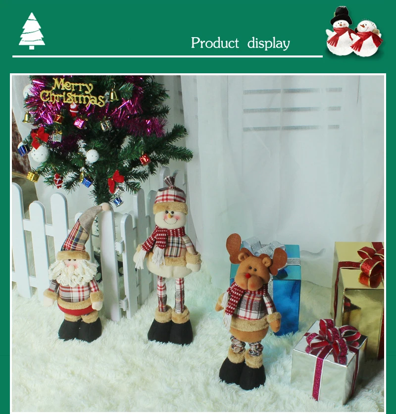 big size christmas dolls retractable santa claus