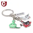 Wholesale Cheap Metal Custom Supermarket Trolley Coin key ring Keyring with coin