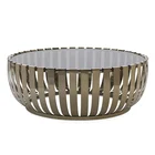 Modern Light Luxury Rose Gold Stainless Steel Tempered Glass Tea Table Furniture
