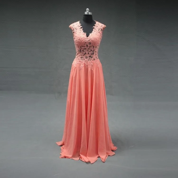 peach bridesmaid gown