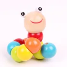 Colorful Insects Twist Caterpillars Children Kids Educational Wooden Toy