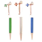 Novelty DIY Crystal Promotional Stylus Ball Pen Diamond DIY Empty Tube Metal Ballpoint Pens with Custom LOGO