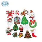 Patch Manufacture Direct Custom Embroidery Uniform Patch Metallic Thread Embroidered Christmas patch