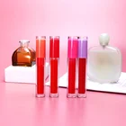 Hot sale proper price custom 5ml pink round bottle round pink cap lip gloss tube, lip gloss tube