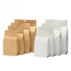 Hot selling custom ziplock stand up pouch white paper packaging bag and brown kraft paper bag